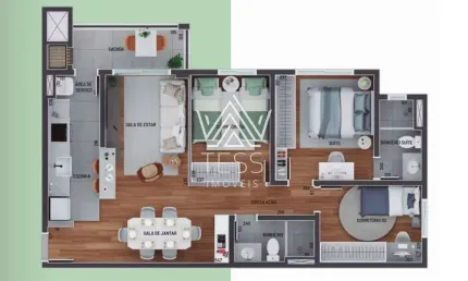 Apartamento com 3 quartos à venda na Rua Nicolau Salomão, 430, Tingui, Curitiba por R$ 697.063