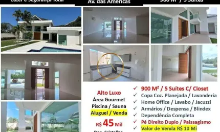 Casa para alugar no bairro Barra da Tijuca - Rio de Janeiro/RJ, Zona Oeste