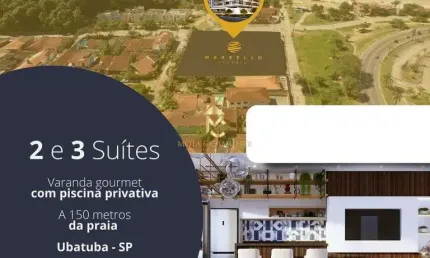 Apartamento com 2 quartos à venda na Avenida Armando Barros Pereira, 277, Tenório, Ubatuba