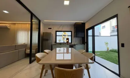 Sobrado de alto padrão com varanda gourmet disponível venda em condomínio.