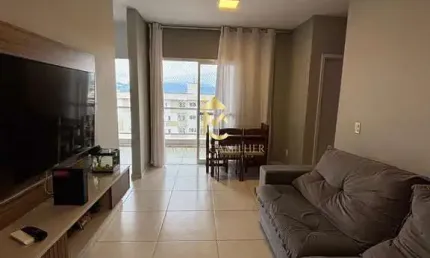 Apartamento com varanda Gourmet e 2 dormitórios com vista para serra.