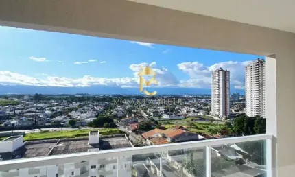 Apartamento com varanda Gourmet e 2 dormitórios com vista para a serra.