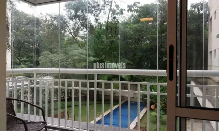 Studio para locação no choice panamby ? com ar-condicionado, armários e varanda!