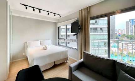 Studio com 1 quarto e mobiliado, 27 m² na Zona Sul em Vila Nova Conceição, São Paulo