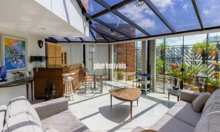 Belíssima cobertura duplex, 412m², em moema, totalmente reformada
