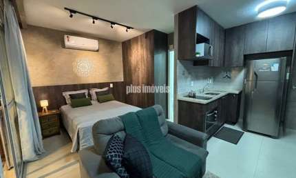 Studio para alugar com 35m², 1 quarto e 1 vaga- MOBILIADO