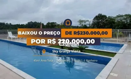 Apartamento com 2 dormitórios à venda, 45 m² por R$ 220.000,00 - Parque Rincão - Cotia/SP