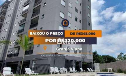 Apartamento com 2 dormitórios à venda, 56 m² por R$ 320.000,00 - Granja Viana - Cotia/SP
