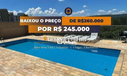 Apartamento com 3 dormitórios à venda, 80 m² por R$ 245.000,00 - Jardim Ísis - Cotia/SP