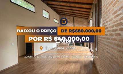 Chácara com 3 dormitórios à venda, 2009 m² por R$ 640.000,00 - Santa Paula  - Cotia/SP
