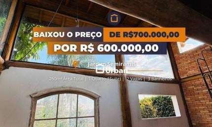 Casa com 1 dormitório à venda por R$ 600.000,00 - Jardim Semiramis - Cotia/SP
