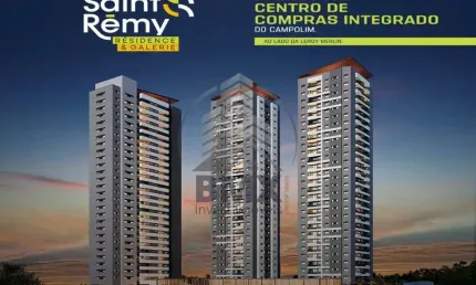 Venda SAINT REMY RESIDENCE E GALERIE, Const. PLANETA, c/ Centro de Compras Integrado, 74 m², 2 dorm (2 suítes), 1 vaga, Campolim, Sorocaba