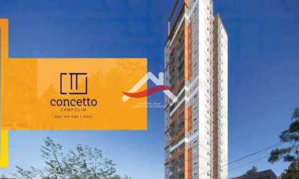Lindo CONCETTO Campolim, Apartamento 71 m², 2 dormit. (1 suíte c/ closet), 2 banheiros, varanda grill, 1 vaga coberta. Rua Mercadão Campolim, Sorocaba