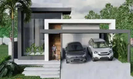 Casa confortável e elegante com 3 suítes em condomínio.