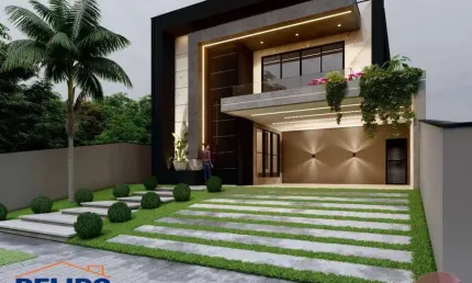 Casa de alto padrão com uma linda piscina em Atibaia
