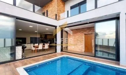 Casa em condomínio fechado com 4 quartos à venda na Rua Vinícius de Moraes, 920, Parque Brasil 500, Paulínia, 280 m2 por R$ 2.100.000