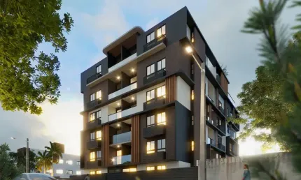 Lançamento com Apartamento de três e dois quartos com área de lazer .