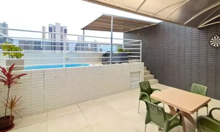 Oportunidade cobertura duplex mobiliada com piscina privativa miramar. próx espaço cultural