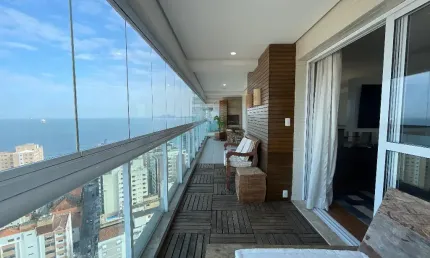Apartamento 3 dormitórios, escritório, 194 m² , varanda gourmet, vista mar no Embaré!