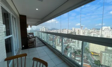 Apartamento 3 dormitórios, escritório, 194 m² , varanda gourmet, vista mar no Embaré!