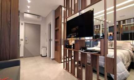 Apartamento/Studio para locação em Pinheiros com 34m² 1 vaga, mobiliado