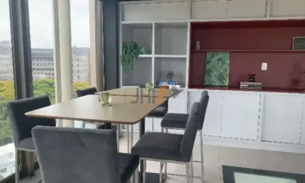 Excelente studio mobiliado para locação ? varanda com vista privilegiada para oscar freire
