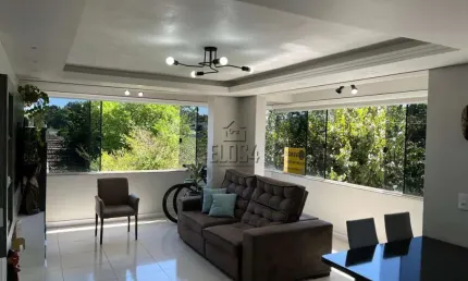 Apartamento Semi Mobiliado com Elevador e Salão de Festas em Scharlau - Venda