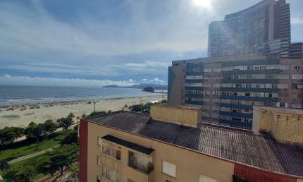 Apartamento vista mar, 3 quartos, 1 suíte, 1 vaga, Pompéia - Santos/SP