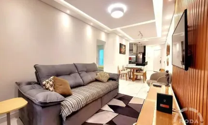 Apartamento Reformado com 3 Dormitórios (2 Suítes) a 100m da Praia – Aparecida, Santos