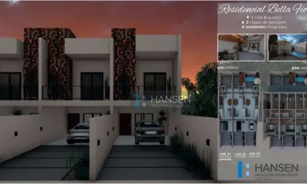 Sobrado com 3 dormitórios sendo 1 suíte à venda, 134 m² por R$ 585.000 - São Marcos - Joinville/SC