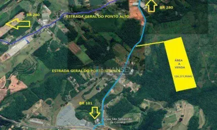 Terreno à venda, 116277 m² por R$ 11.046.338,75 - Porto Grande - Araquari/SC