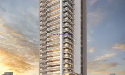 Apartamento 217m², 04 dormitórios (sendo suítes), 05 banheiros e 03 vagas de garagem; (fotos ilustrativas, entrega prevista para março/2026).