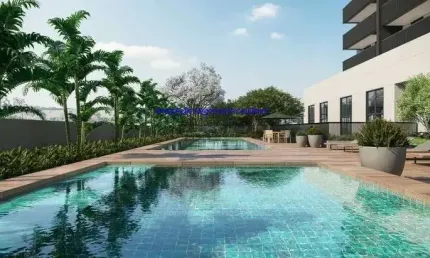 Apartamento 48m², 01 dormitório, 01 banheiro e 01 vaga na garagem; (Fotos ilustrativas).  Condomínio com portaria, segurança, piscina, academia