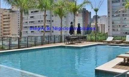 Apartamento Studio MOBILIADO 24m², 01 dormitório e 01 banheiro.  Condomínio com portaria, segurança, piscina, salão de festa, lavanderia e academia.