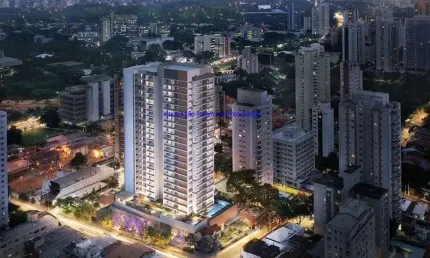 Apartamento studio 25m², 01 dormitório e 01 banheiro; (fotos ilustrativas, entrega prevista julho/2024).  condomínio com portaria, segurança, piscina