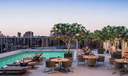 Entrega em Outubro 2022  Apartamento 142m², 03 dormitórios (sendo suítes, 01 máster), 05 banheiros e 02 vagas na garagem.  Condomínio com portaria.