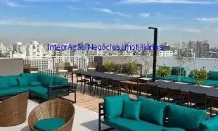 Apartamento Studio 27m², 01 dormitório e 01 banheiro.    Condomínio com portaria, segurança 24hrs, lavanderia coletiva, churrasqueira, terraço rooftop