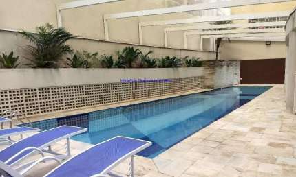 Apartamento 40m², 01 dormitório, 01 banheiro e 01 vaga na garagem.  Condomínio com portaria, segurança 24hrs, piscina, salão de festa, salão de jogos,