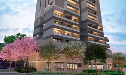 Apartamento 60,12m², 02 dormitórios (sendo 01 suíte), 02 banheiros e 01 vagana garagem; (fotos ilustrativas, entrega prevista para fevereiro/2026).