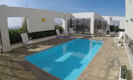 Apartamento flat mobiliado 30m², 01 dormitório, 01 banheiro e 01 vaga na garagem.