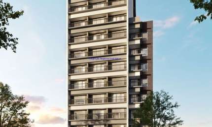 Apartamento Studio 23.40m², 01 dormitório e 01 banheiro; (fotos Ilustrativas, entrega prevista para outubro/2024) .  Condomínio com portaria, piscina.