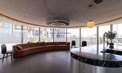 Apartamento Studio 52,30m², 01 dormitório e 01 banheiro.  Condomínio com Segurança, Portaria, Churrasqueira, Piscina adulto coberta, Espaço gourmet