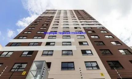 Apartamento Studio MOBILIADO 26m², 01 dormitório e 01 banheiro.  Condomínio com portaria, segurança 24hrs, salão de festa, churrasqueira, academia