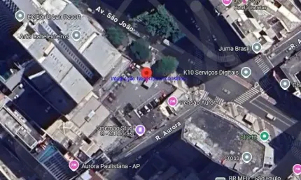 Terreno 872m².  Excelente localização, á 5 minutos andando para a estação do metrô Republica; Entre as Ruas Vitoria, Aurora