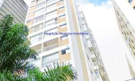 Apartamento Studio 35m², 01 dormitório, 01 banheiro e 01 vaga na garagem.  Condomínio com portaria, segurança 24hrs, piscina aquecida, salão de festa