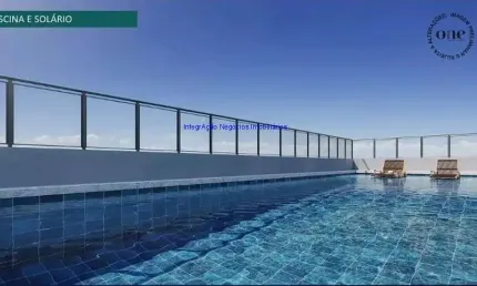 Apartamento 31m², 01 dormitório e 01 banheiro; ( Fotos ilustrativas, entrega prevista para Agosto/2026).  Condomínio com portaria, segurança, piscina