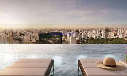 Apartamento Studio 29m², 01 dormitório e 01 banheiro; (Fotos ilustrativas).  Condomínio com portaria, segurança, piscina, academia e salão de festa.