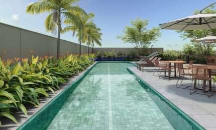 Apartamento 42m², 02 dormitórios, 01 banheiro e 01 vaga de garagem; ( fotos ilustrativa, entrega Janeiro/2027)  Condomínio com segurança, piscina