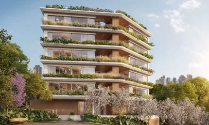 Apartamento 107m², 02 dormitórios (sendo suítes), 03 banheiros e 01 vaga de garagem; (Fotos ilustrativas).  Condomínio com portaria, segurança piscina