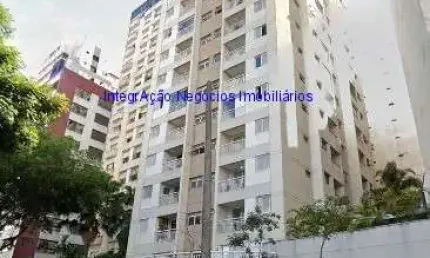 Apartamento 38m², 1 dormitório e 1 banheiro.   Condomínio com portaria, Churrasqueira, Sauna, Espaço gourmet na área comum, Salão de festas e Piscina.